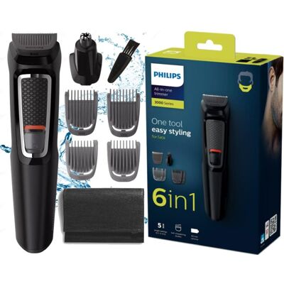 GOLARKA MASZYNKA PHILIPS TRYMER DO ZAROSTU WŁOSÓW BRODY NOSA USZU 6W1+ ETUI GOLARKA MASZYNKA PHILIPS TRYMER DO ZAROSTU WŁOSÓW BRODY NOSA USZU 6W1+ ETUI