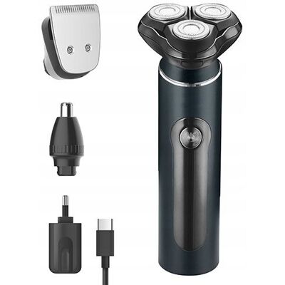 Adler Golarka męska 3w1 Maszynka do golenia WODOODPORNA 3 Nasadki + Etui USB LCD Adler Golarka męska 3w1 Maszynka do golenia WODOODPORNA 3 Nasadki + Etui USB LCD