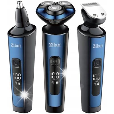 Zilan GOLARKA MĘSKA TRYMER MASZYNKA DO BRODY GŁOWY NOS USZY WET&DRY; USB AION 3W1 Zilan GOLARKA MĘSKA TRYMER MASZYNKA DO BRODY GŁOWY NOS USZY WET&DRY; USB AION 3W1