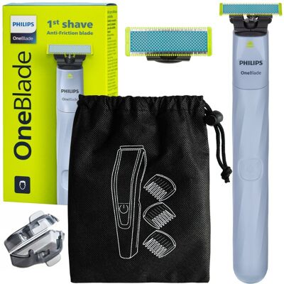 Golarka elektryczna PHILIPS OneBlade QP1324/20 - czarna golenie bez podrażnień do twarzy na mokro i sucho etui podróżne dla młodzieży Golarka elektryczna PHILIPS OneBlade QP1324/20 - czarna golenie bez podrażnień do twarzy na mokro i sucho etui podróżne dla młodzieży