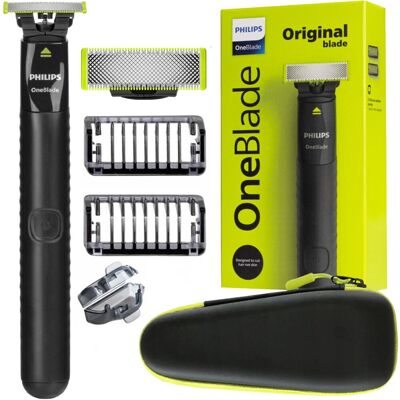 Golarka PHILIPS OneBlade QP1424/10 - z etui trymer do brody hybrydowy wodoodporny precyzyjny zestaw do zarostu Golarka PHILIPS OneBlade QP1424/10 - z etui trymer do brody hybrydowy wodoodporny precyzyjny zestaw do zarostu