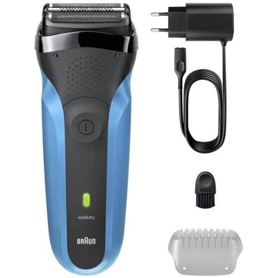 Maszynka do golenia elektryczna BRAUN Series 3 - Niebieska i czarna - Czas pracy 30 minut - Szybkie ładowanie 5 minut Maszynka do golenia elektryczna BRAUN Series 3 - Niebieska i czarna - Czas pracy 30 minut - Szybkie ładowanie 5 minut