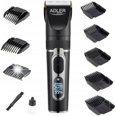 ADLER EUROPE Maszynka do strzyżenia włosów brody Profesjonalna LCD Akumulatorowa Zestaw ADLER EUROPE Maszynka do strzyżenia włosów brody Profesjonalna LCD Akumulatorowa Zestaw