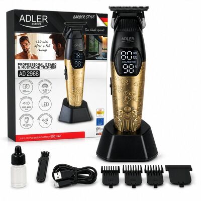 ADLER EUROPE Trymer do Brody Adler AD 2968 USB-C LED 150min 2 Prędkości 3 Nasadki Stal ADLER EUROPE Trymer do Brody Adler AD 2968 USB-C LED 150min 2 Prędkości 3 Nasadki Stal