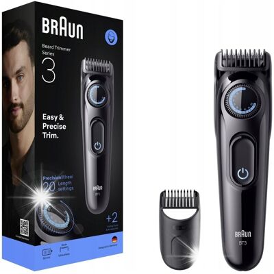 Trymer do brody męski BRAUN SERIES 3 BT3500 + 2 przyrządy do stylizacji Trymer do brody męski BRAUN SERIES 3 BT3500 + 2 przyrządy do stylizacji