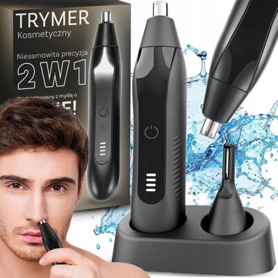 Inny producent TRYMER DO NOSA USZU BRWI GOLARKA 300mAh GOLENIE BRODY WŁOSÓW + 2X GŁOWICE Inny producent TRYMER DO NOSA USZU BRWI GOLARKA 300mAh GOLENIE BRODY WŁOSÓW + 2X GŁOWICE