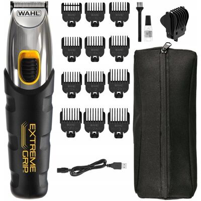 Trymer do zarostu Wahl 9893-0440 EXTREME GRIP Duży zestaw Trymer do zarostu Wahl 9893-0440 EXTREME GRIP Duży zestaw