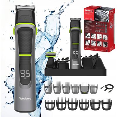 Trymer Męski 14w1 Webber - Golarka + Broda + Włosy + Nos Wet&Dry; Zestaw PRO Trymer Męski 14w1 Webber - Golarka + Broda + Włosy + Nos Wet&Dry; Zestaw PRO