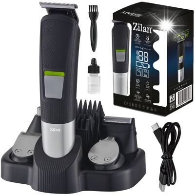 Zilan UNIWERSALNY TRYMER BEZPRZEWODOWY ZESTAW BARBER USB 11W1 Zilan UNIWERSALNY TRYMER BEZPRZEWODOWY ZESTAW BARBER USB 11W1