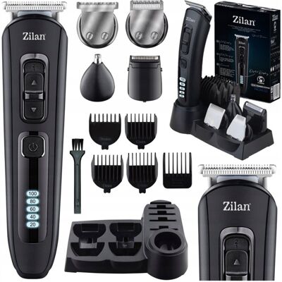 Zilan Uniwersalny Trymer Maszynka Do Strzyżenia Zestaw Barber Usb 10W1 Zilan Uniwersalny Trymer Maszynka Do Strzyżenia Zestaw Barber Usb 10W1