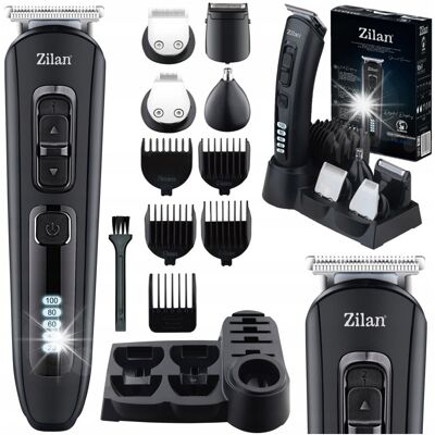 Zilan UNIWERSALNY TRYMER MASZYNKA DO STRZYŻENIA ZESTAW BARBER USB 10W1 Zilan UNIWERSALNY TRYMER MASZYNKA DO STRZYŻENIA ZESTAW BARBER USB 10W1