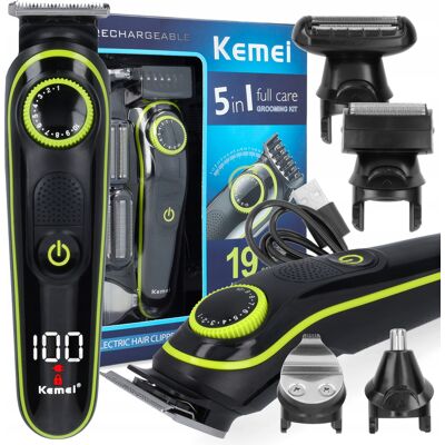 Inny producent GOLARKA MĘSKA TRYMER DO BRODY WLOSÓW ZESTAW 5W1 KEMEI BARBER USB Inny producent GOLARKA MĘSKA TRYMER DO BRODY WLOSÓW ZESTAW 5W1 KEMEI BARBER USB