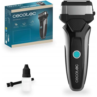 Golarka Precisioncare X-Trimm Triple Cecotec Czarny Srebrny Na Sucho 60min Golarka Precisioncare X-Trimm Triple Cecotec Czarny Srebrny Na Sucho 60min