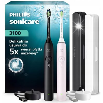 2x Philips Sonicare 3100 szczoteczka soniczna zestaw HX4072/42 2x Philips Sonicare 3100 szczoteczka soniczna zestaw HX4072/42