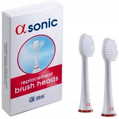 Alfa Sonic Końcówki Do Szczoteczki 2 Sztuki Białe Alfa Sonic Końcówki Do Szczoteczki 2 Sztuki Białe