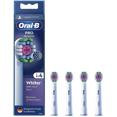 Braun ORAL-B 3D WHITE KOŃCÓWKI 4 szt Braun ORAL-B 3D WHITE KOŃCÓWKI 4 szt