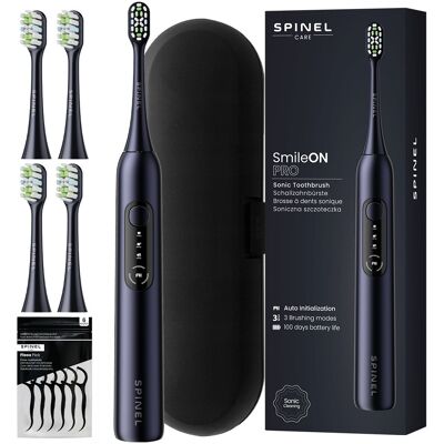 INTELIGENTNA SZCZOTECZKA SONICZNA DO ZĘBÓW SPINEL SmileOn PRO+ETUI+KOŃCÓWKI INTELIGENTNA SZCZOTECZKA SONICZNA DO ZĘBÓW SPINEL SmileOn PRO+ETUI+KOŃCÓWKI