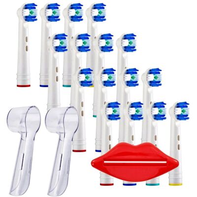 Inny producent Końcówki Do Szczoteczki Elektrycznej Oral B Zestaw 16 Szt Wymienne + Osłonki I Wyciskacz Inny producent Końcówki Do Szczoteczki Elektrycznej Oral B Zestaw 16 Szt Wymienne + Osłonki I Wyciskacz