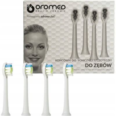 OROMED 4x KOŃCÓWKI DO SZCZOTECZKI SONICZNEJ ORO-SONIC PROFESSIONAL BIAŁE OROMED 4x KOŃCÓWKI DO SZCZOTECZKI SONICZNEJ ORO-SONIC PROFESSIONAL BIAŁE