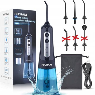 Inny producent PECHAM Dental Bezprzewodowy irygator jamy ustnej 300 ML, IPX7, 4 tryby Inny producent PECHAM Dental Bezprzewodowy irygator jamy ustnej 300 ML, IPX7, 4 tryby