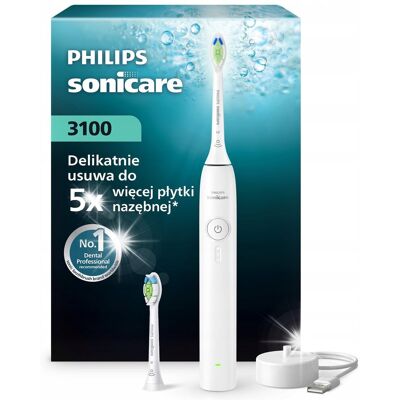 Philips Sonicare 3100 szczoteczka soniczna biała 2 końcówki HX4032/21 Philips Sonicare 3100 szczoteczka soniczna biała 2 końcówki HX4032/21