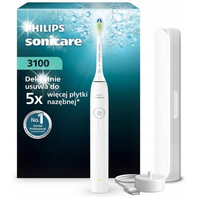 Philips Sonicare 3100 szczoteczka soniczna biała etui podróżne HX4033/21 Philips Sonicare 3100 szczoteczka soniczna biała etui podróżne HX4033/21