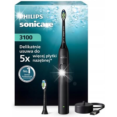 Philips Sonicare 3100 szczoteczka soniczna czarna 2 końcówki HX4032/32 Philips Sonicare 3100 szczoteczka soniczna czarna 2 końcówki HX4032/32