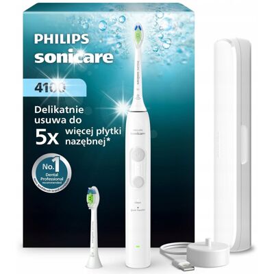 Philips Sonicare 4100 szczoteczka soniczna biała etui podróżne HX4044/41 Philips Sonicare 4100 szczoteczka soniczna biała etui podróżne HX4044/41