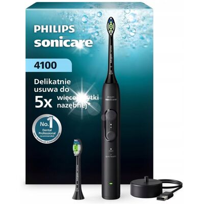 Philips Sonicare 4100 szczoteczka soniczna czarna 2 końcówki HX4042/52 Philips Sonicare 4100 szczoteczka soniczna czarna 2 końcówki HX4042/52