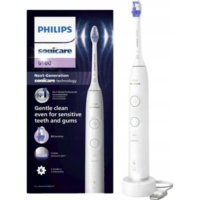 Philips Sonicare 6100 szczoteczka soniczna biała HX7400/01 Philips Sonicare 6100 szczoteczka soniczna biała HX7400/01