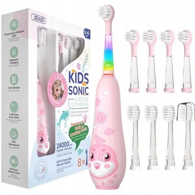 Seago soniczna szczoteczka dla dzieci 0-6 lat, LED, SG-2139 różowa Seago soniczna szczoteczka dla dzieci 0-6 lat, LED, SG-2139 różowa