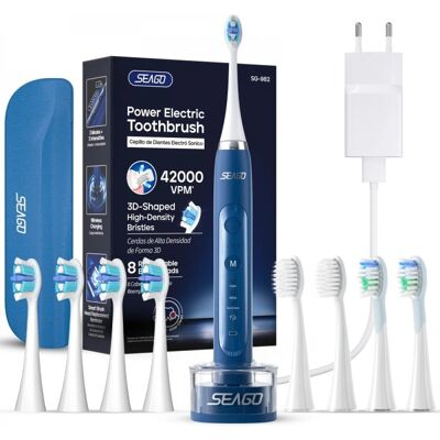SEAGO SZCZOTECZKA SONICZNA 42.000 ZESTAW 8 KOŃCÓWEK+ETUI+STACJA ŁADUJĄCA SEAGO SZCZOTECZKA SONICZNA 42.000 ZESTAW 8 KOŃCÓWEK+ETUI+STACJA ŁADUJĄCA