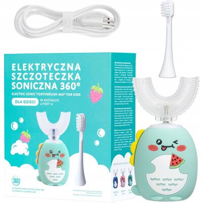 Simed SONICZNA SZCZOTECZKA DLA DZIECI 360 U-shape 2w1 Zielona Simed SONICZNA SZCZOTECZKA DLA DZIECI 360 U-shape 2w1 Zielona