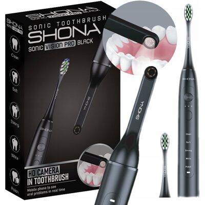 ABC Soniczna Szczoteczka Do Zębów Shona Sonic Vision Pro Black + Kamera Wi-Fi ABC Soniczna Szczoteczka Do Zębów Shona Sonic Vision Pro Black + Kamera Wi-Fi