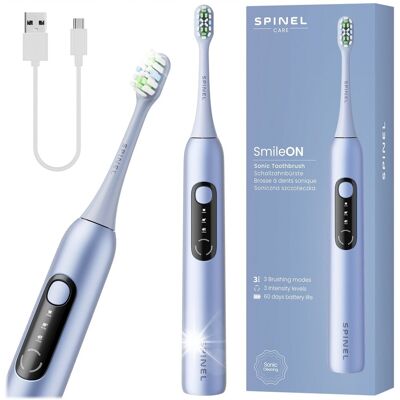 Soniczna szczoteczka do zębów SPINEL CARE SmileON niebieska USB-C 3 tryby Soniczna szczoteczka do zębów SPINEL CARE SmileON niebieska USB-C 3 tryby