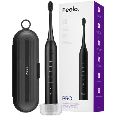 Szczoteczka elektryczna do zębów Feelo Pro Black z etui Szczoteczka elektryczna do zębów Feelo Pro Black z etui