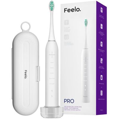 Szczoteczka elektryczna do zębów Feelo Pro White z etui Szczoteczka elektryczna do zębów Feelo Pro White z etui