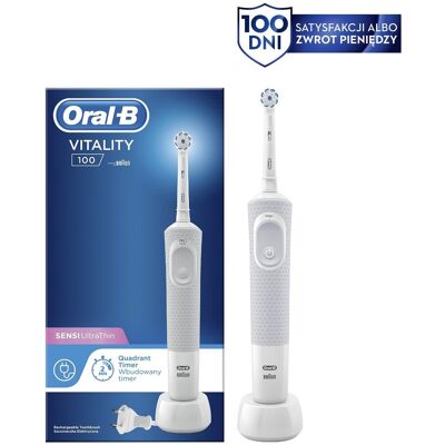Szczoteczka elektryczna ORAL-B Vitality 3D White - biała etui podróżne podstawka z miejscem na ładowarkę końcówki Precision czyszczenie zębów usuwan.. Szczoteczka elektryczna ORAL-B Vitality 3D White - biała etui podróżne podstawka z miejscem na ładowarkę końcówki Precision czyszczenie zębów usuwan..