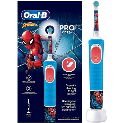 Szczoteczka elektryczna ORAL-B Vitality Pro 103 - Spiderman dla dzieci od 3 lat akumulatorowa miękkie włosie timer aplikacja Disney Szczoteczka elektryczna ORAL-B Vitality Pro 103 - Spiderman dla dzieci od 3 lat akumulatorowa miękkie włosie timer aplikacja Disney