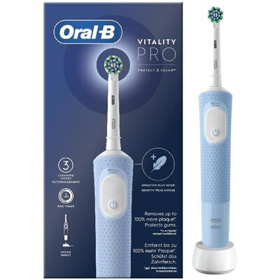 Szczoteczka elektryczna ORAL-B Vitality Pro D103 - Niebieska 3 tryby timer końcówka ładowarka delikatne czyszczenie zębów usuwanie płytki nazębnej g.. Szczoteczka elektryczna ORAL-B Vitality Pro D103 - Niebieska 3 tryby timer końcówka ładowarka delikatne czyszczenie zębów usuwanie płytki nazębnej g..