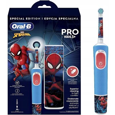 Szczoteczka Elektryczna Rotacyjna Oral-B Dla Dzieci Spiderman Niebieska Szczoteczka Elektryczna Rotacyjna Oral-B Dla Dzieci Spiderman Niebieska