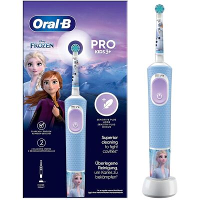 Szczoteczka elektryczna ORAL-B Vitality Pro 103 Frozen - dzieci 3+, miękkie włosie, 2 tryby, akumulatorowa, Disney Timer Szczoteczka elektryczna ORAL-B Vitality Pro 103 Frozen - dzieci 3+, miękkie włosie, 2 tryby, akumulatorowa, Disney Timer