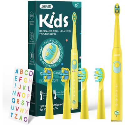 SEAGO Szczoteczka soniczna dla dzieci PERSONALIZOWANA od 3 lat USB SEAGO Szczoteczka soniczna dla dzieci PERSONALIZOWANA od 3 lat USB