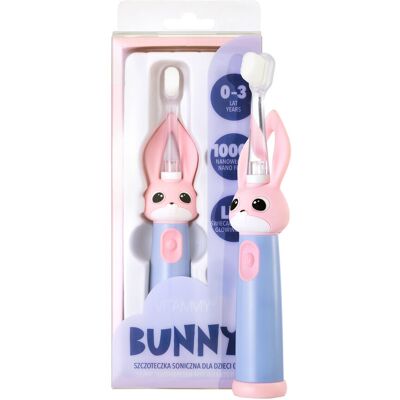 Vitammy Bunny Różowa LED Soniczna Szczoteczka do Zębów dla Dzieci 0-3 Vitammy Bunny Różowa LED Soniczna Szczoteczka do Zębów dla Dzieci 0-3