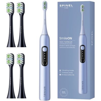 Szczoteczka Soniczna do Zębów SPINEL CARE SmileON BLUE 3 Tryby + 4 Końcówki Szczoteczka Soniczna do Zębów SPINEL CARE SmileON BLUE 3 Tryby + 4 Końcówki