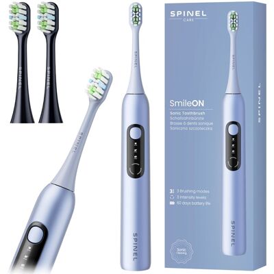 Szczoteczka Soniczna do Zębów SPINEL CARE SmileON BLUE 3 Tryby + Końcówki Szczoteczka Soniczna do Zębów SPINEL CARE SmileON BLUE 3 Tryby + Końcówki