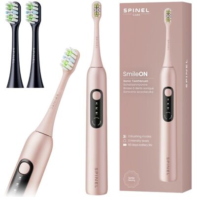 Szczoteczka Soniczna Do Zębów Spinel Care Smileon Pink 3 Tryby + 2 Końcówki Szczoteczka Soniczna Do Zębów Spinel Care Smileon Pink 3 Tryby + 2 Końcówki