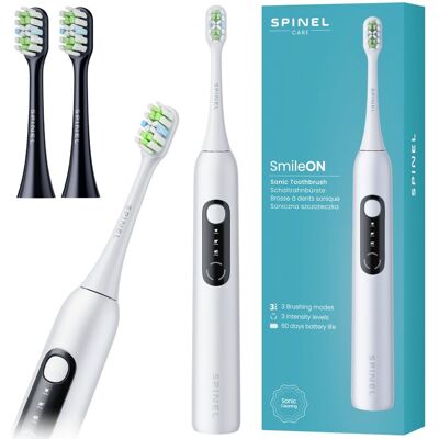 Szczoteczka Soniczna Do Zębów Spinel Care Smileon White 3 Tryby 2 Końcówki Szczoteczka Soniczna Do Zębów Spinel Care Smileon White 3 Tryby 2 Końcówki