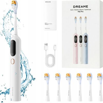 Szczoteczka Soniczna Dreame F02 Pro Biała Timer Bateria 300 Dni 6 Końcówek Szczoteczka Soniczna Dreame F02 Pro Biała Timer Bateria 300 Dni 6 Końcówek