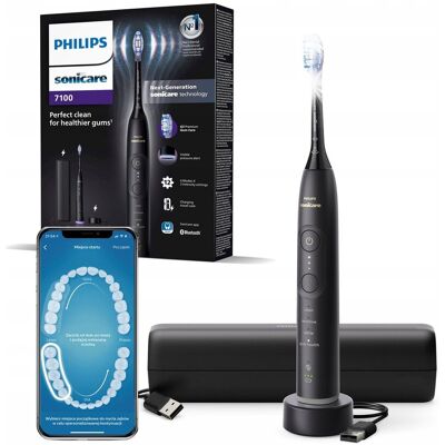 Szczoteczka soniczna Philips Sonicare HX7421/01 7100 aplikacja etui czarna Szczoteczka soniczna Philips Sonicare HX7421/01 7100 aplikacja etui czarna